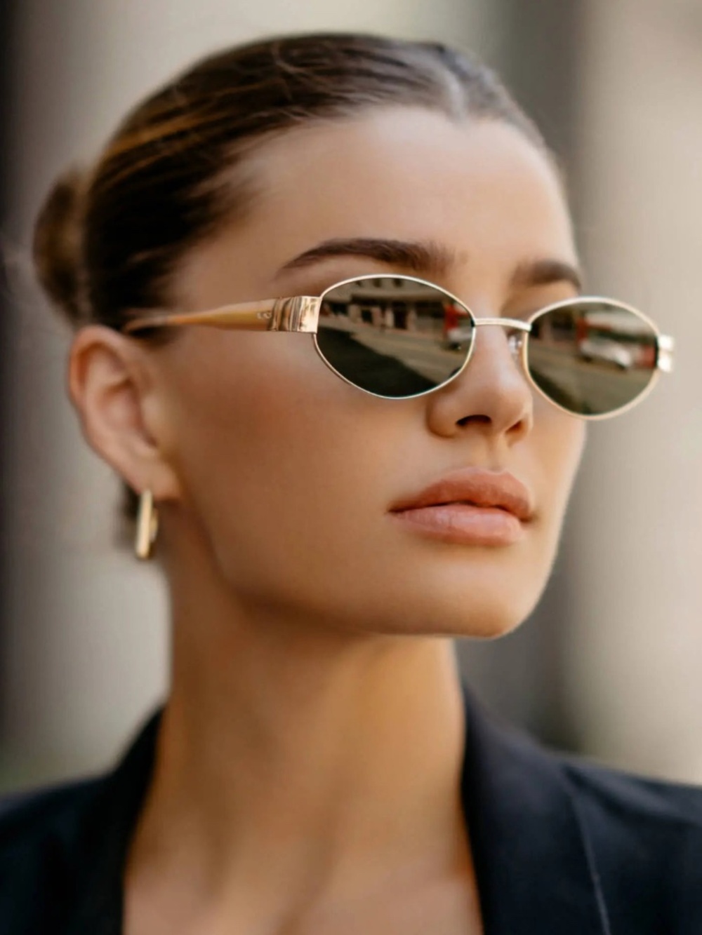 WMP Eyewear Gold Framed Sunglasses